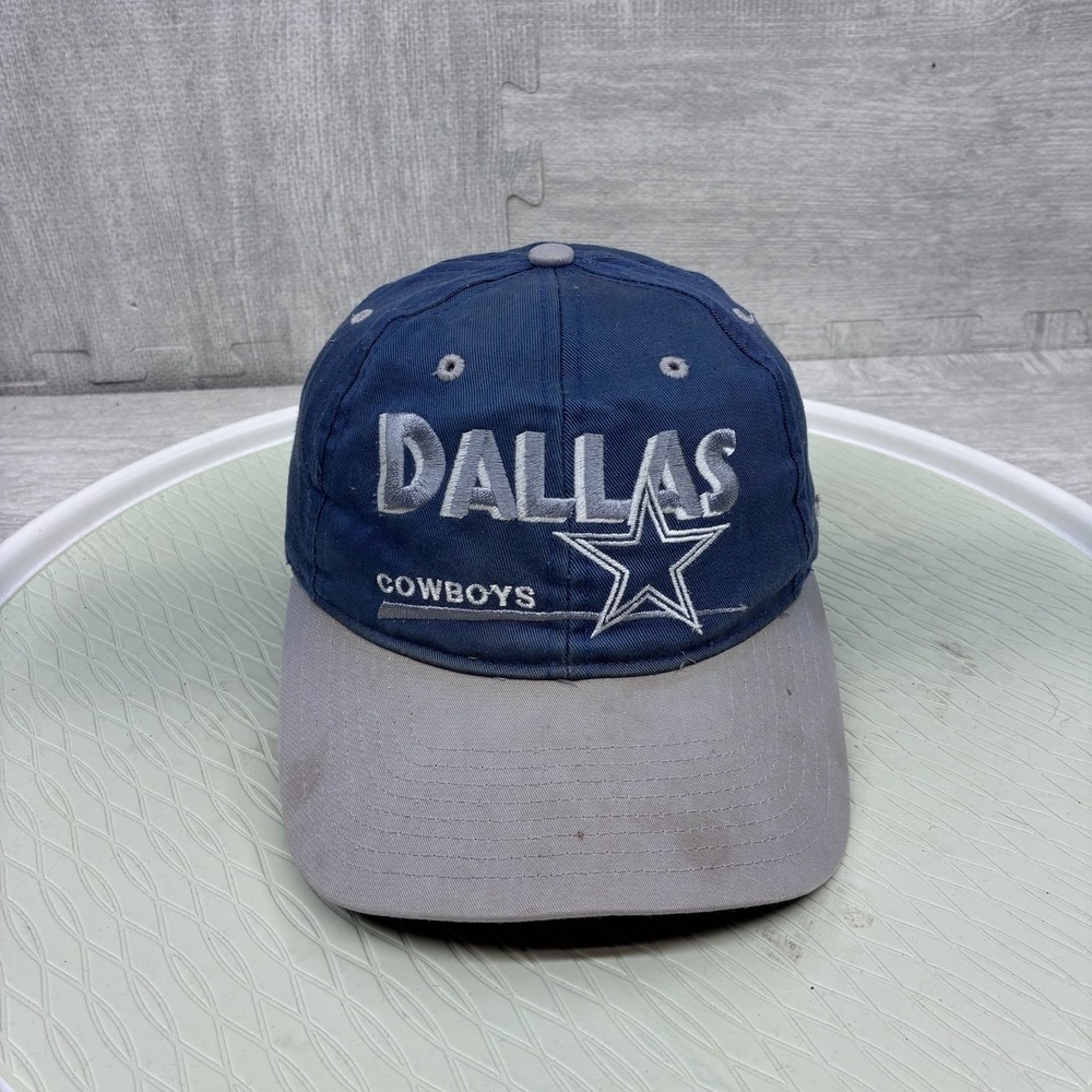 Vintage Dallas Cowboys Hat Cap Snapback Blue Embroidered‎ NFL Football Flawed